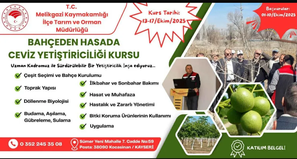 CEVİZ YETİŞTİRİCİLİĞİ KURSU 13 EKİM