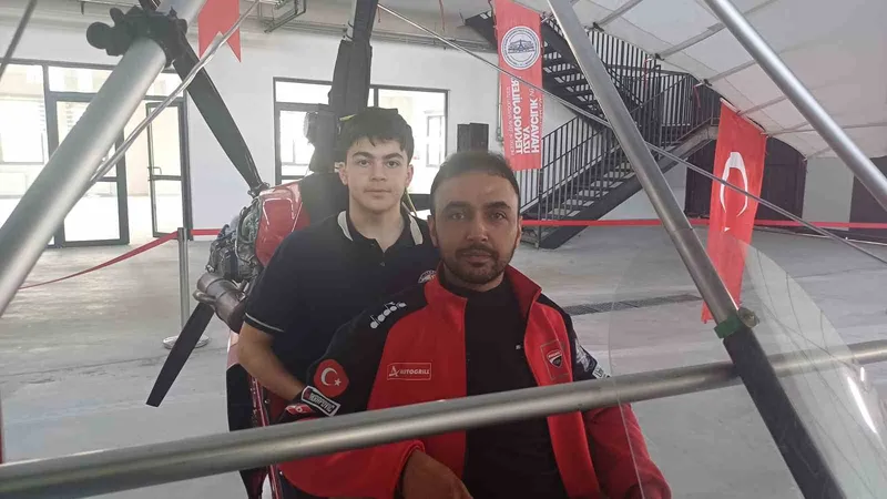 Havacılık ve Uzay Lisesi öğrencilerine hava aracı ile eğitim

