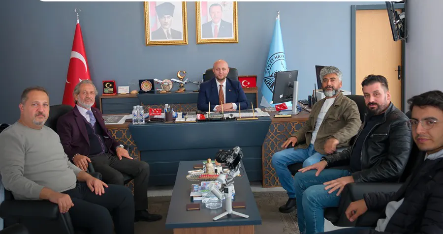 KESADERBAŞKANI ERÇALIK’TAN HAVALİMANI MÜDÜRÜ AKATA’YA ZİYARET