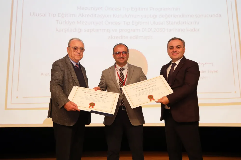 ERÜ TIP FAKÜLTESİ’NE ‘AKREDİTASYON BELGESİ’ VERİLDİ   