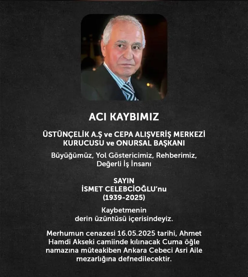 DEVELİLİ HAYIRSEVER İŞADAMI CELEBCİOĞLU TOPRAĞA VERİLDİ