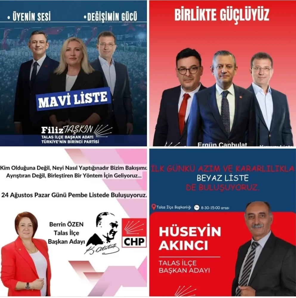 CHP TALAS’TA DÖRT ADAYLI DELEGE SEÇİMİ YAPTI