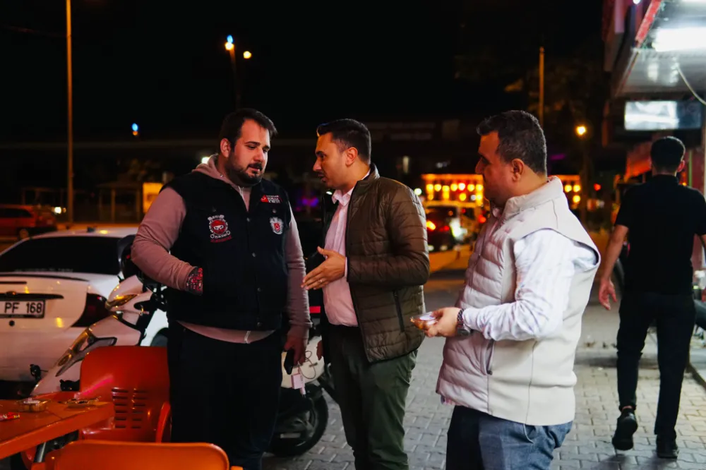 İL BAŞKANI CANDAN GECE ÇALIŞANLARI ZİYARET ETTİ