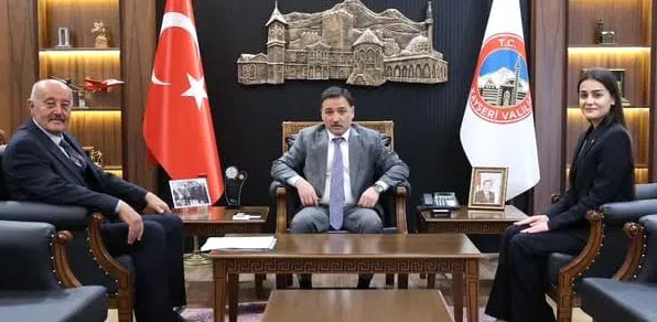 KAYMAKAM YILMAZ VE BAŞKAN DEMİR’DEN VALİ ÇİÇEK’E ZİYARET